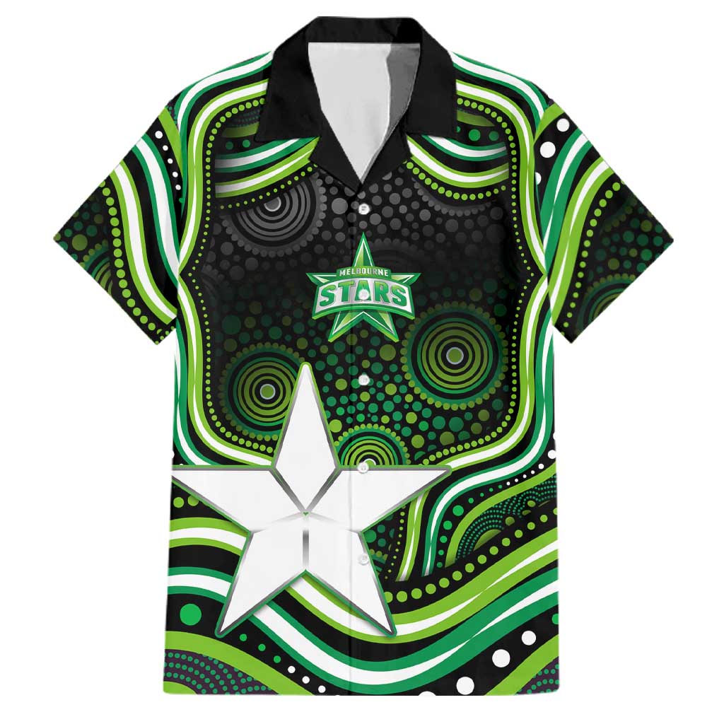 Melbourne Stars Cricket Family Matching Short Sleeve Bodycon Dress and Hawaiian Shirt Australian Cricket Mascot - Modern Indigenous Style