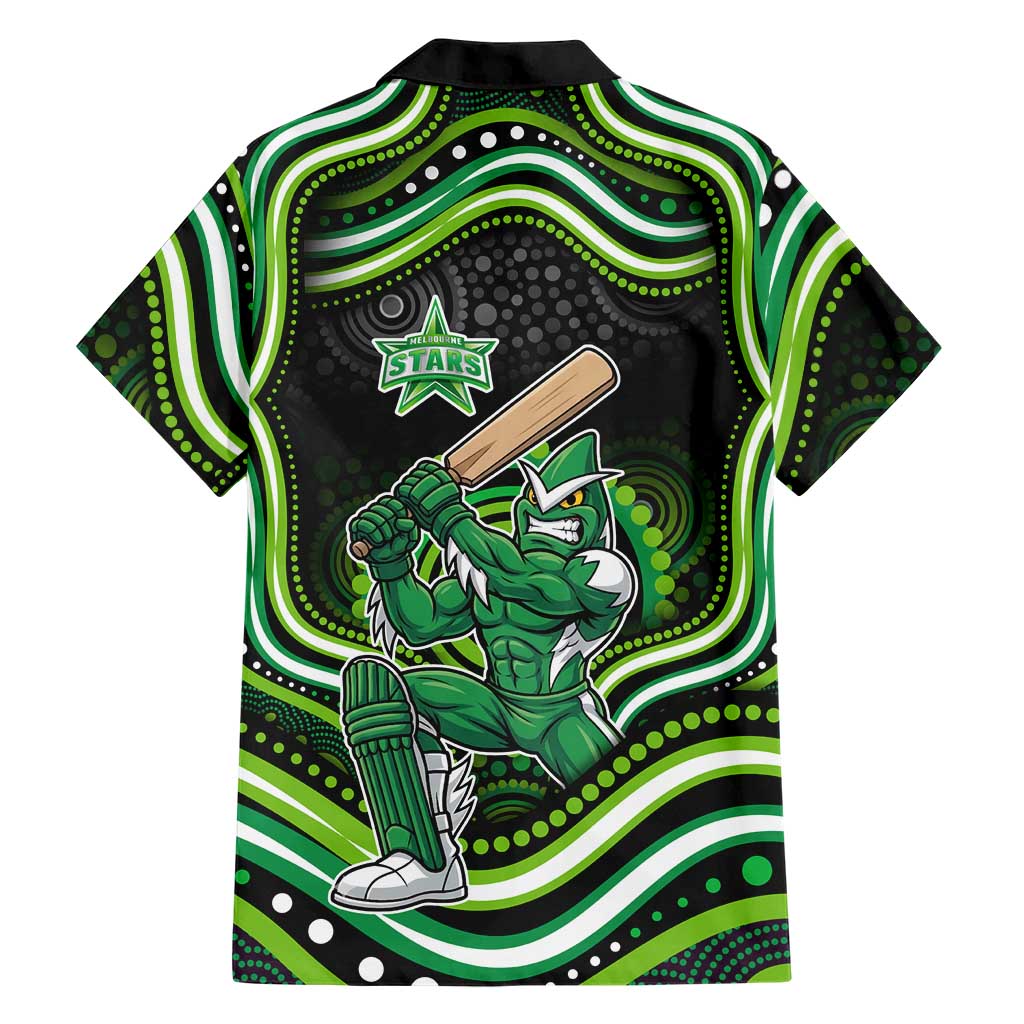 Melbourne Stars Cricket Family Matching Short Sleeve Bodycon Dress and Hawaiian Shirt Australian Cricket Mascot - Modern Indigenous Style