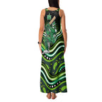 Melbourne Stars Cricket Family Matching Tank Maxi Dress and Hawaiian Shirt Australian Cricket Mascot - Modern Indigenous Style