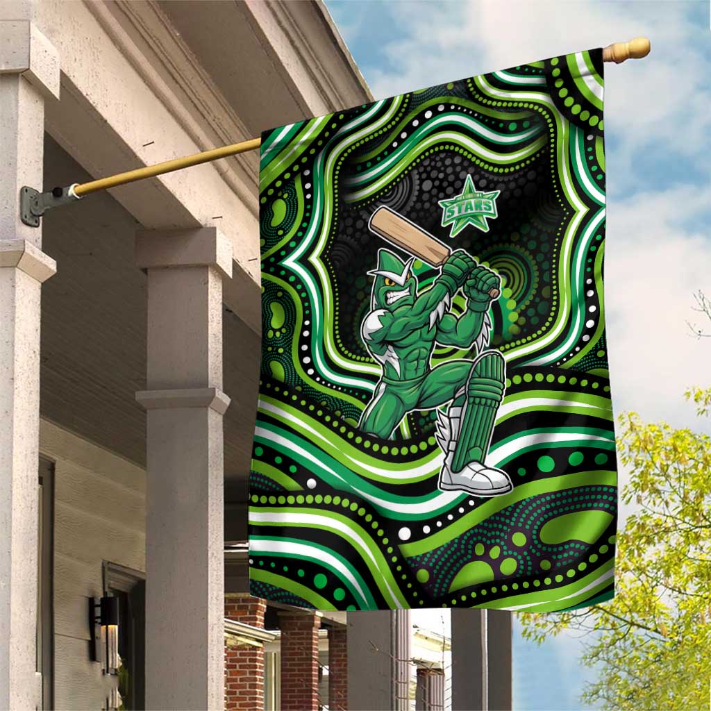 Melbourne Stars Cricket Garden Flag Australian Cricket Mascot - Modern Indigenous Style
