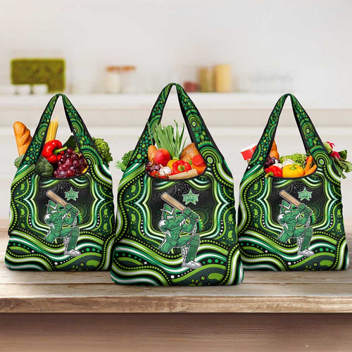 Melbourne Stars Cricket Grocery Bag Australian Cricket Mascot - Modern Indigenous Style