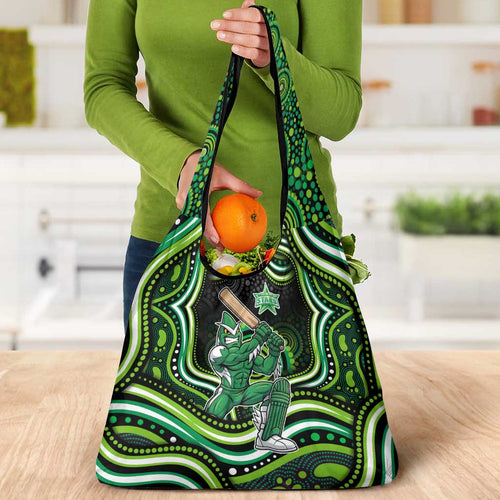 Melbourne Stars Cricket Grocery Bag Australian Cricket Mascot - Modern Indigenous Style