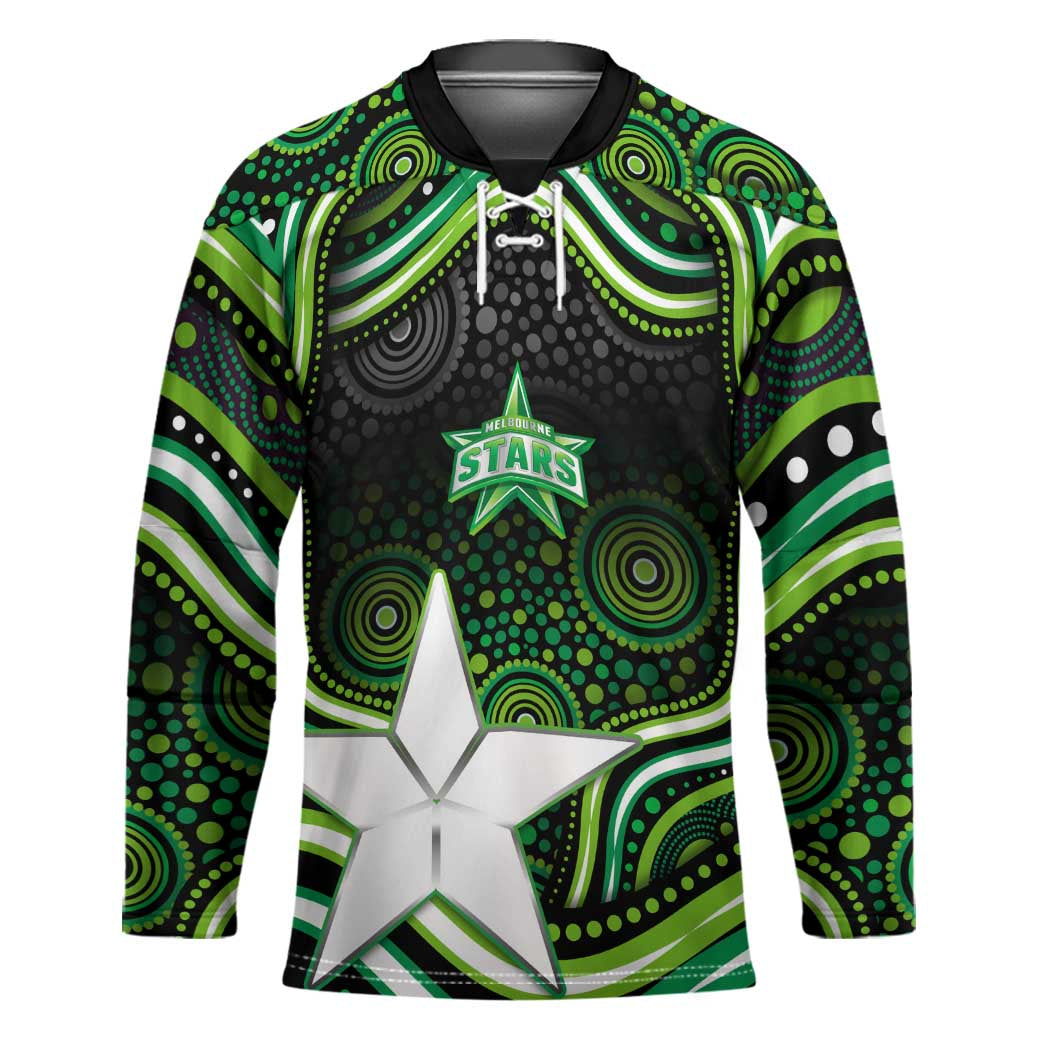 Melbourne Stars Cricket Hockey Jersey Australian Cricket Mascot - Modern Indigenous Style