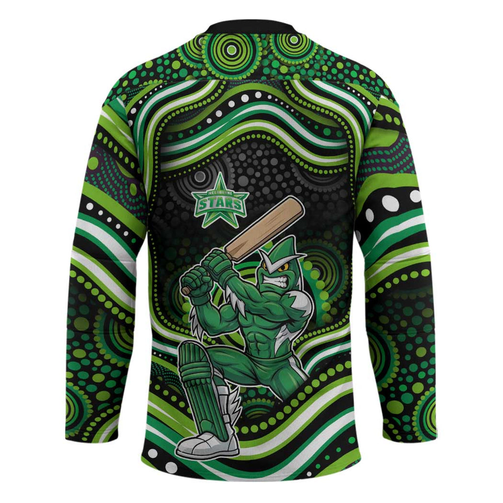 Melbourne Stars Cricket Hockey Jersey Australian Cricket Mascot - Modern Indigenous Style