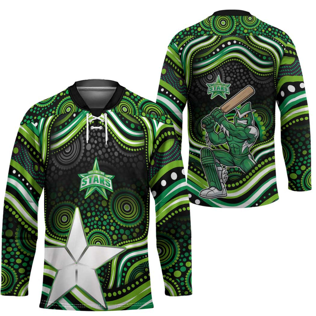 Melbourne Stars Cricket Hockey Jersey Australian Cricket Mascot - Modern Indigenous Style
