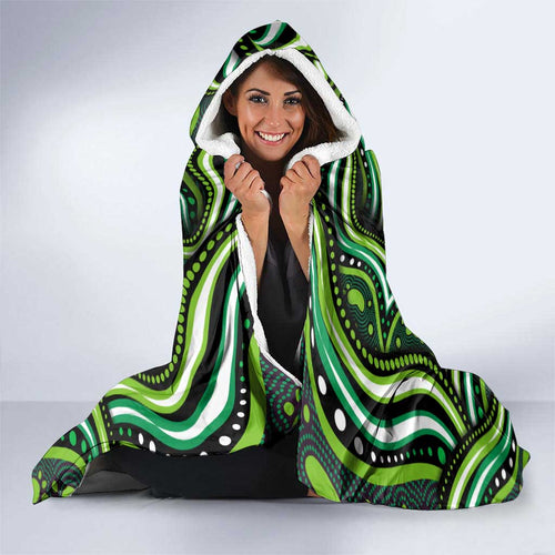 Melbourne Stars Cricket Hooded Blanket Australian Cricket Mascot - Modern Indigenous Style