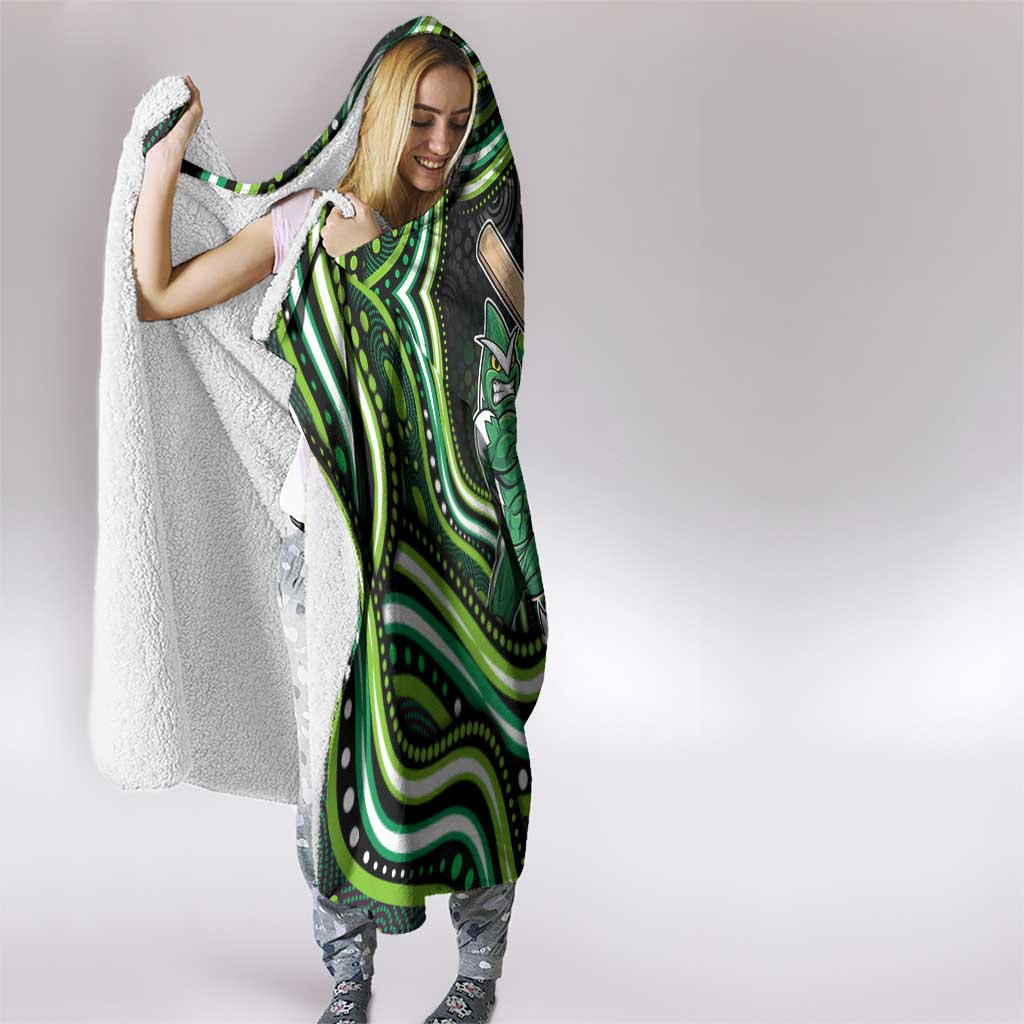 Melbourne Stars Cricket Hooded Blanket Australian Cricket Mascot - Modern Indigenous Style