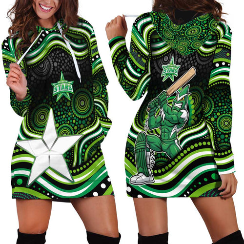Melbourne Stars Cricket Hoodie Dress Australian Cricket Mascot - Modern Indigenous Style