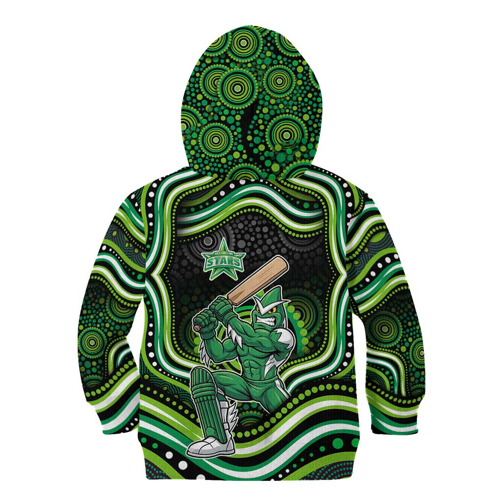 Melbourne Stars Cricket Kid Hoodie Australian Cricket Mascot - Modern Indigenous Style