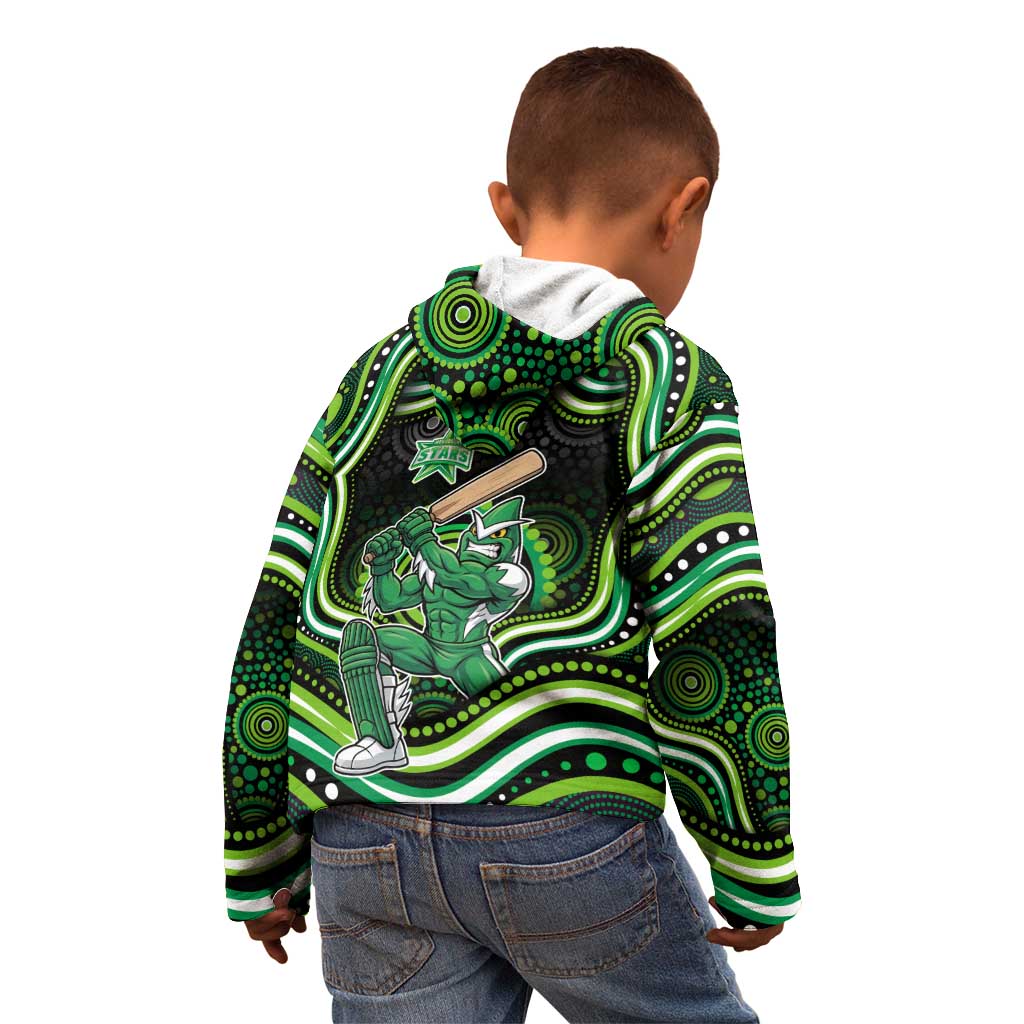 Melbourne Stars Cricket Kid Hoodie Australian Cricket Mascot - Modern Indigenous Style