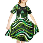 Melbourne Stars Cricket Kid Short Sleeve Dress Australian Cricket Mascot - Modern Indigenous Style