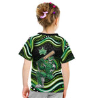 Melbourne Stars Cricket Kid T Shirt Australian Cricket Mascot - Modern Indigenous Style
