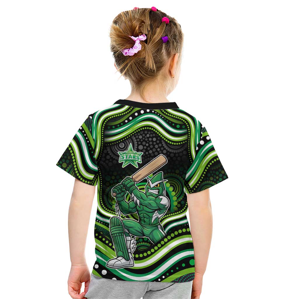 Melbourne Stars Cricket Kid T Shirt Australian Cricket Mascot - Modern Indigenous Style