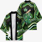Melbourne Stars Cricket Kimono Australian Cricket Mascot - Modern Indigenous Style