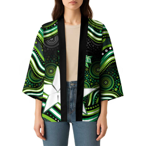 Melbourne Stars Cricket Kimono Australian Cricket Mascot - Modern Indigenous Style