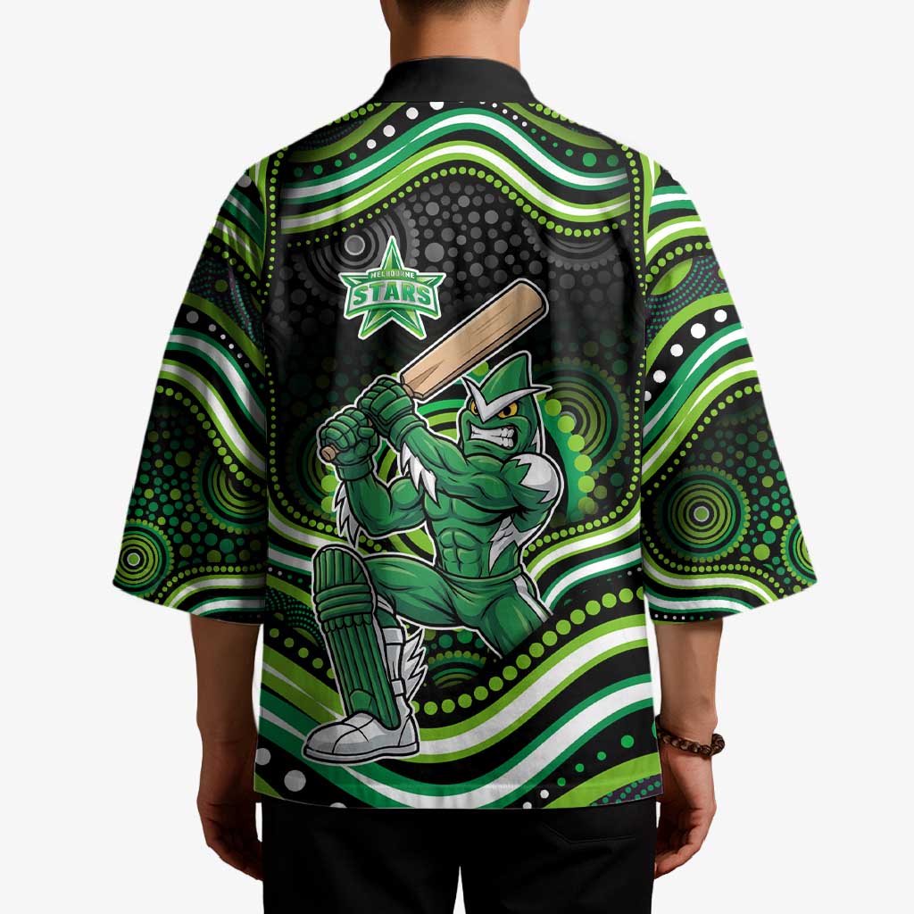 Melbourne Stars Cricket Kimono Australian Cricket Mascot - Modern Indigenous Style