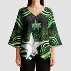 Melbourne Stars Cricket Kimono Sleeve Blouse Australian Cricket Mascot - Modern Indigenous Style