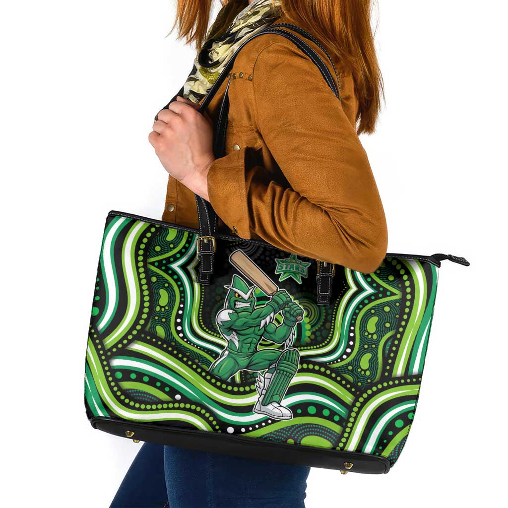 Melbourne Stars Cricket Leather Tote Bag Australian Cricket Mascot - Modern Indigenous Style