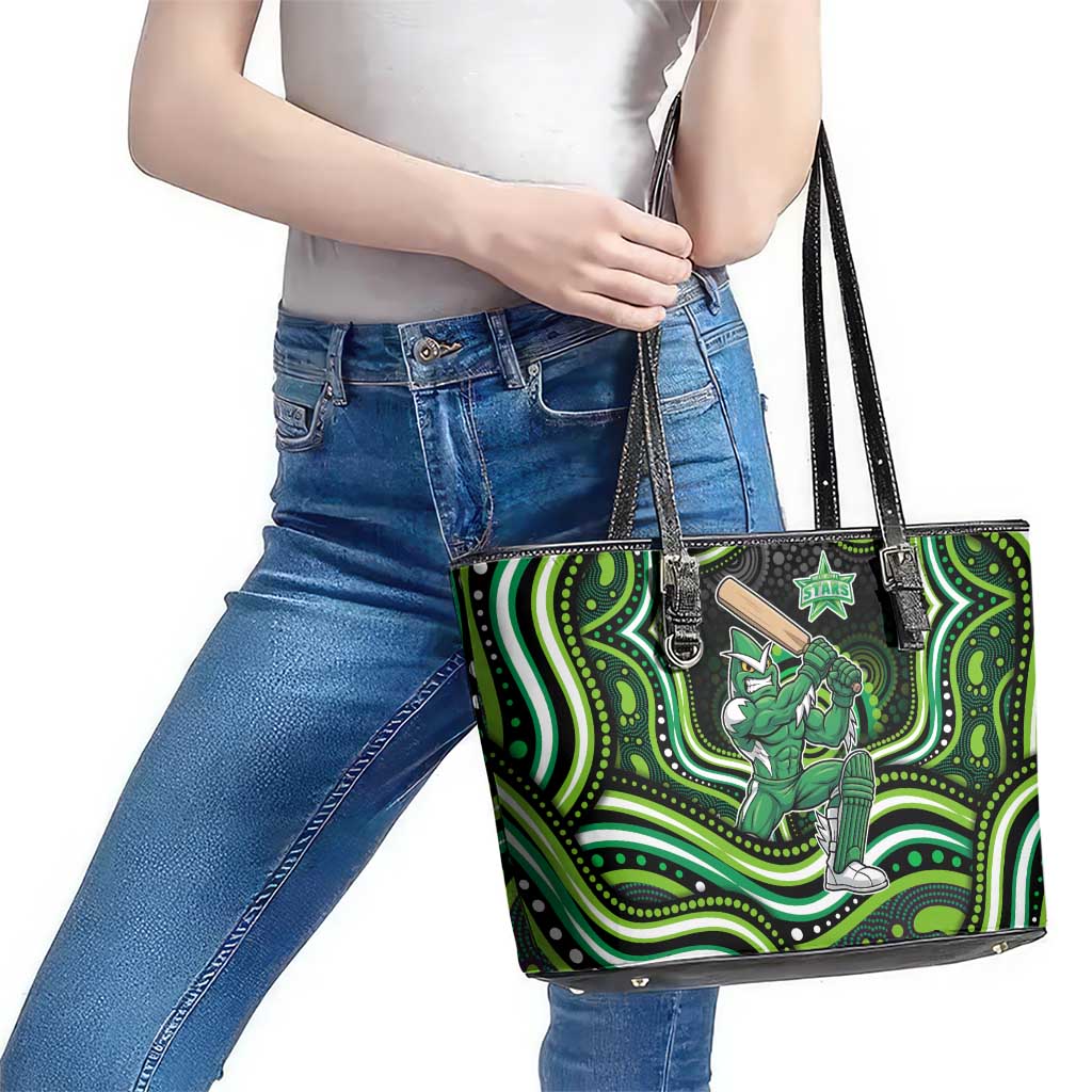 Melbourne Stars Cricket Leather Tote Bag Australian Cricket Mascot - Modern Indigenous Style