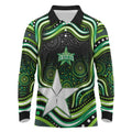 Melbourne Stars Cricket Long Sleeve Polo Shirt Australian Cricket Mascot - Modern Indigenous Style
