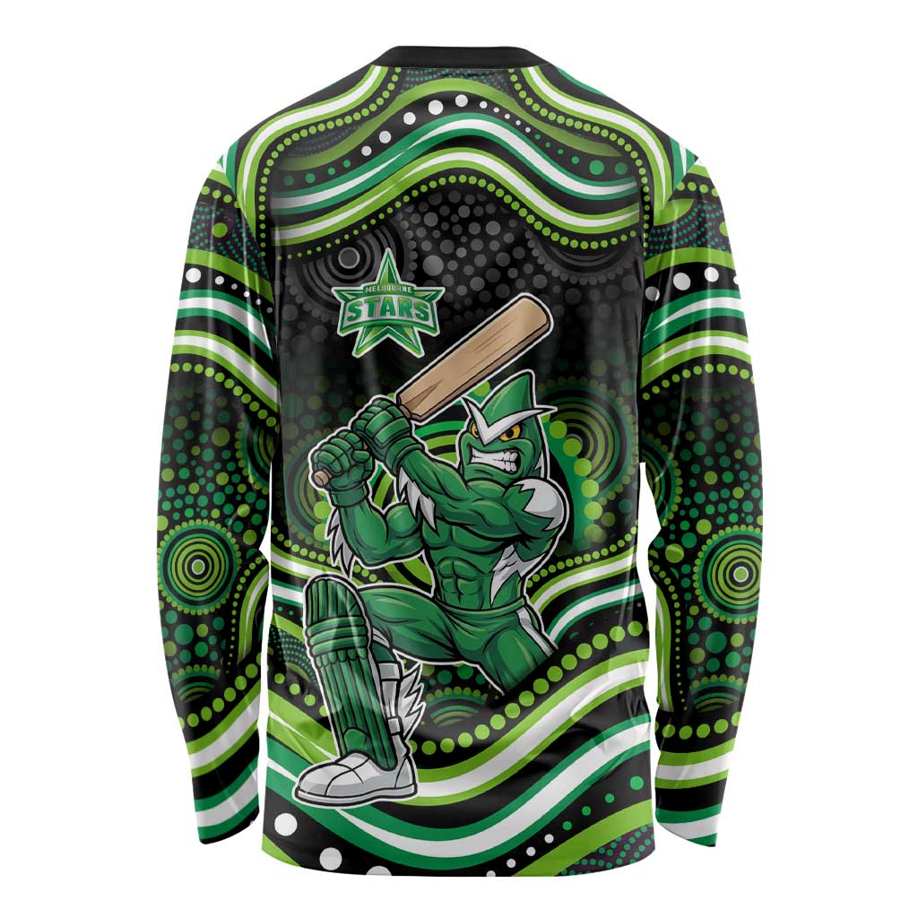 Melbourne Stars Cricket Long Sleeve Shirt Australian Cricket Mascot - Modern Indigenous Style
