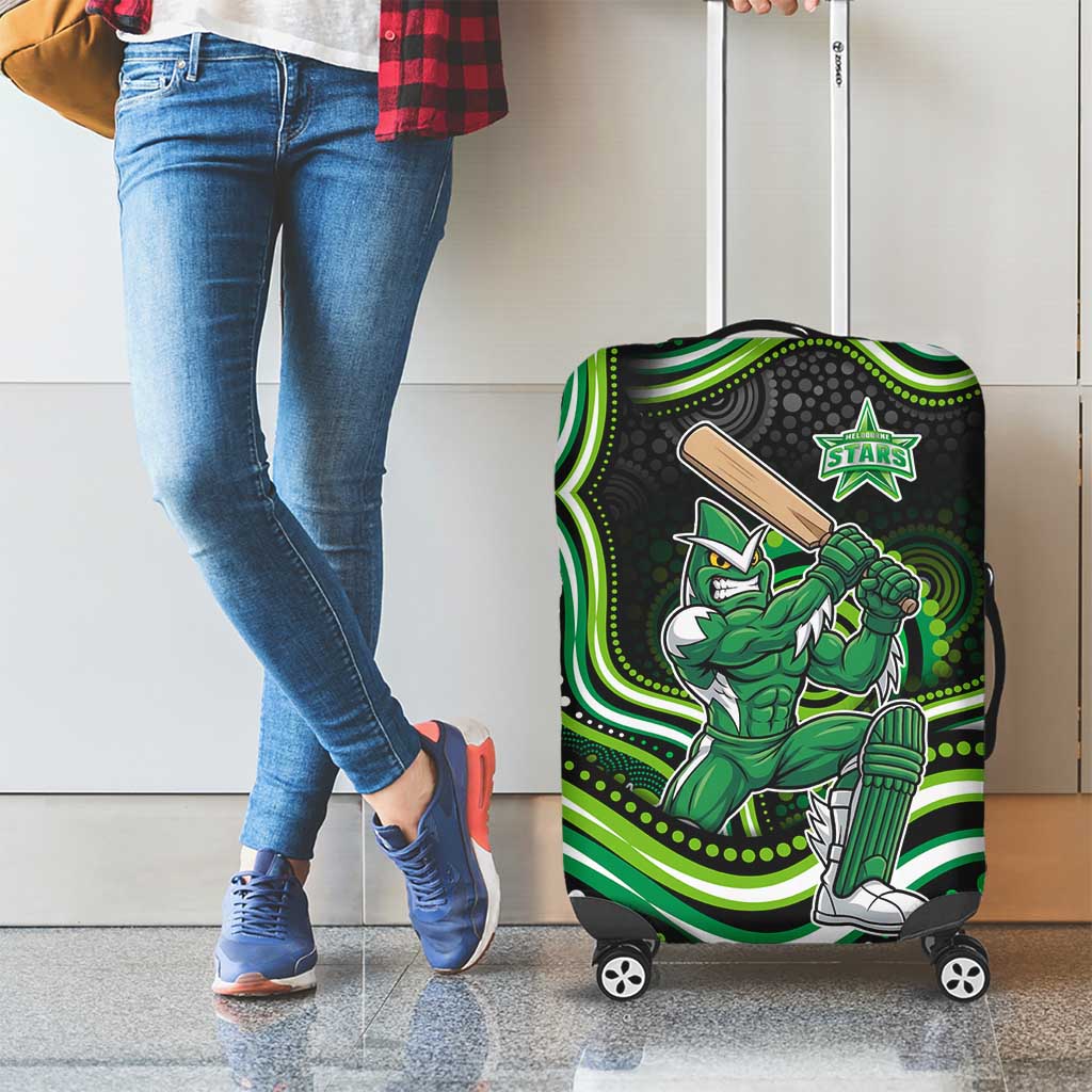 Melbourne Stars Cricket Luggage Cover Australian Cricket Mascot - Modern Indigenous Style