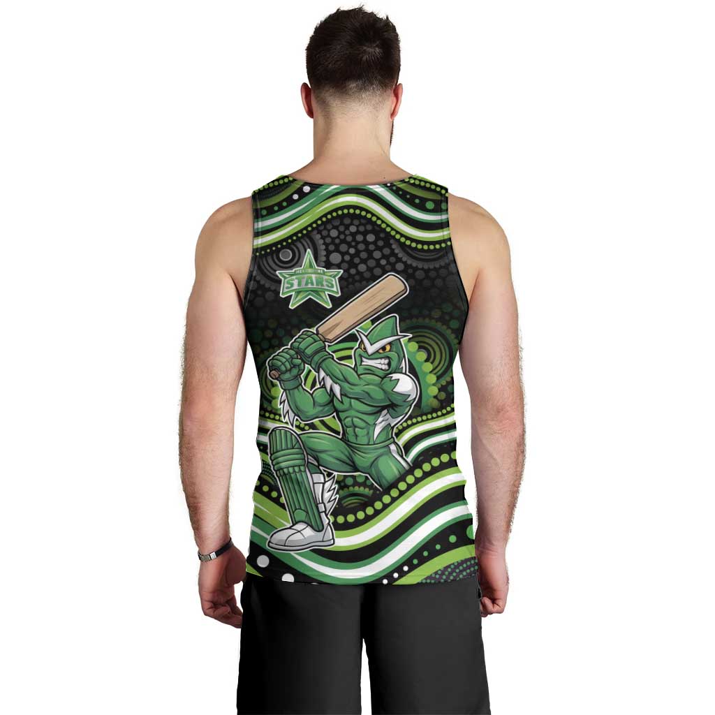 Melbourne Stars Cricket Men Tank Top Australian Cricket Mascot - Modern Indigenous Style
