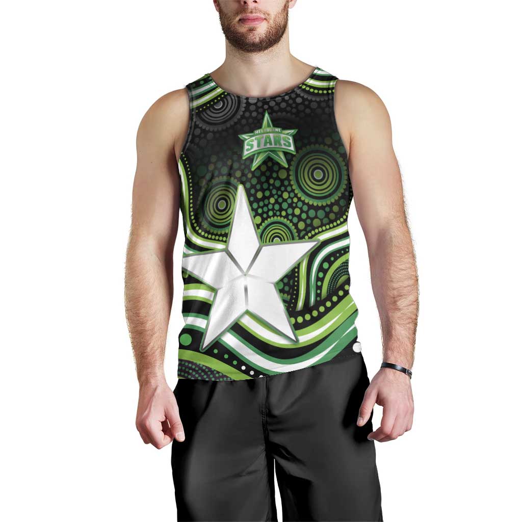 Melbourne Stars Cricket Men Tank Top Australian Cricket Mascot - Modern Indigenous Style