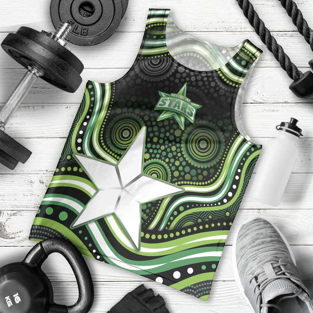 Melbourne Stars Cricket Men Tank Top Australian Cricket Mascot - Modern Indigenous Style