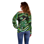 Melbourne Stars Cricket Off Shoulder Sweater Australian Cricket Mascot - Modern Indigenous Style