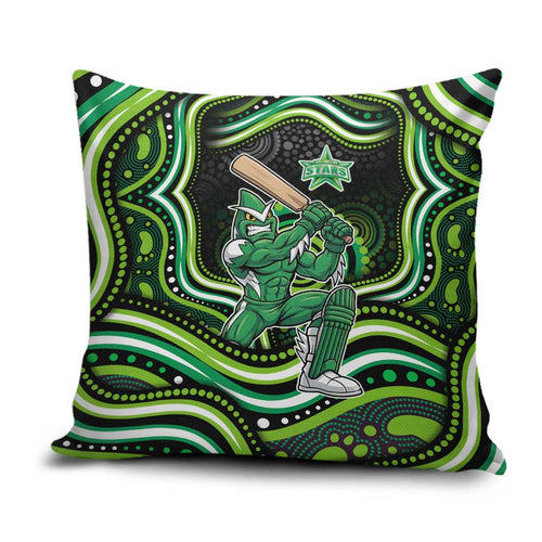 Melbourne Stars Cricket Pillow Cover Australian Cricket Mascot - Modern Indigenous Style