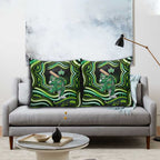 Melbourne Stars Cricket Pillow Cover Australian Cricket Mascot - Modern Indigenous Style