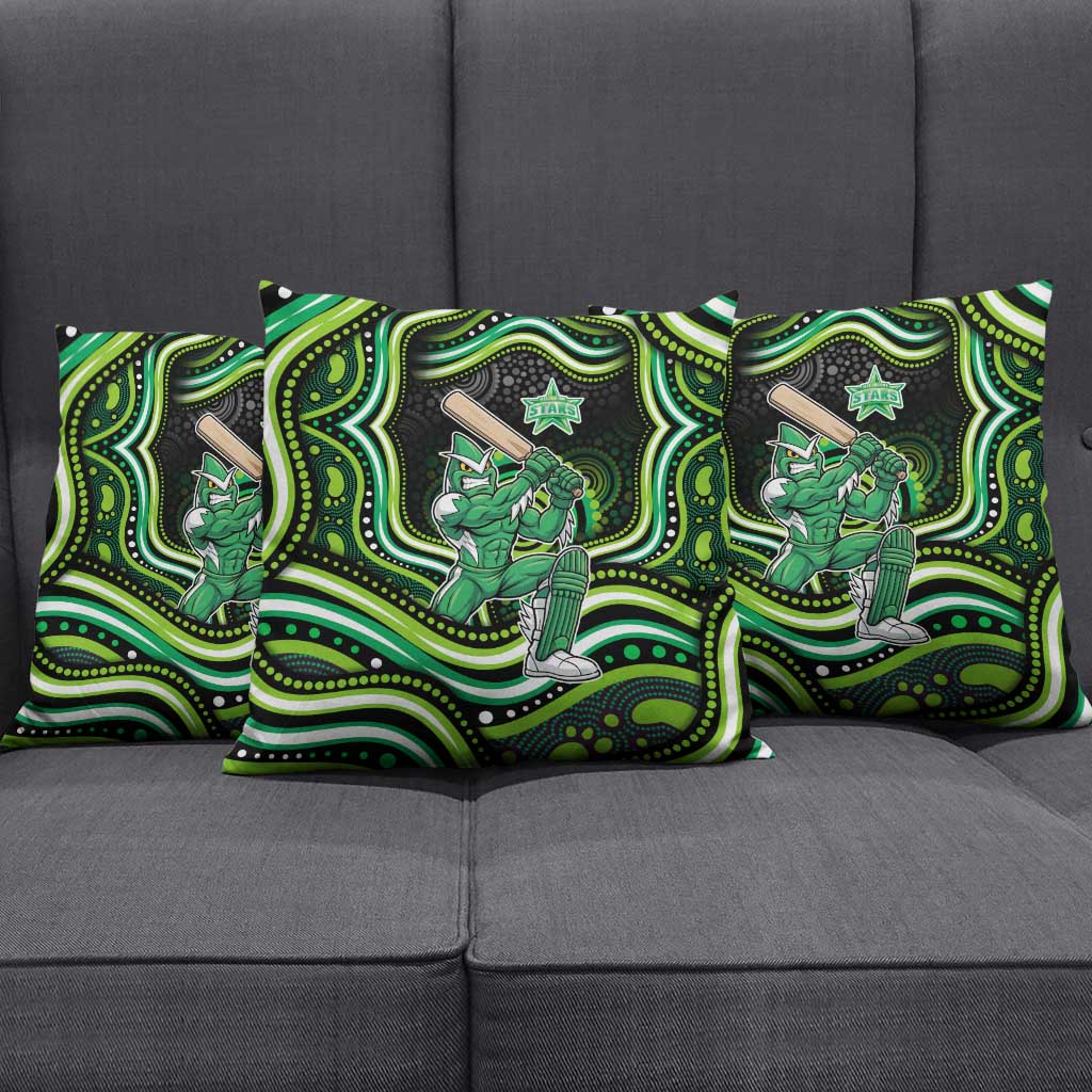 Melbourne Stars Cricket Pillow Cover Australian Cricket Mascot - Modern Indigenous Style