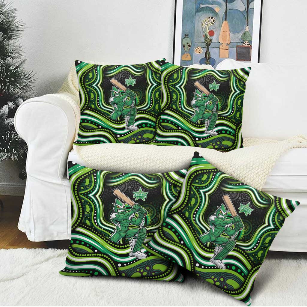 Melbourne Stars Cricket Pillow Cover Australian Cricket Mascot - Modern Indigenous Style