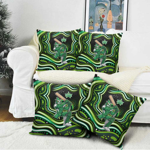 Melbourne Stars Cricket Pillow Cover Australian Cricket Mascot - Modern Indigenous Style