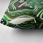 Melbourne Stars Cricket Pillow Cover Australian Cricket Mascot - Modern Indigenous Style