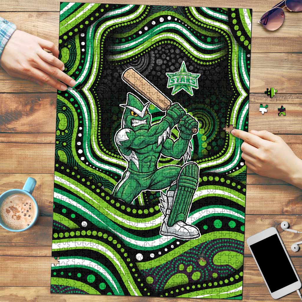Melbourne Stars Cricket Puzzle Australian Cricket Mascot - Modern Indigenous Style