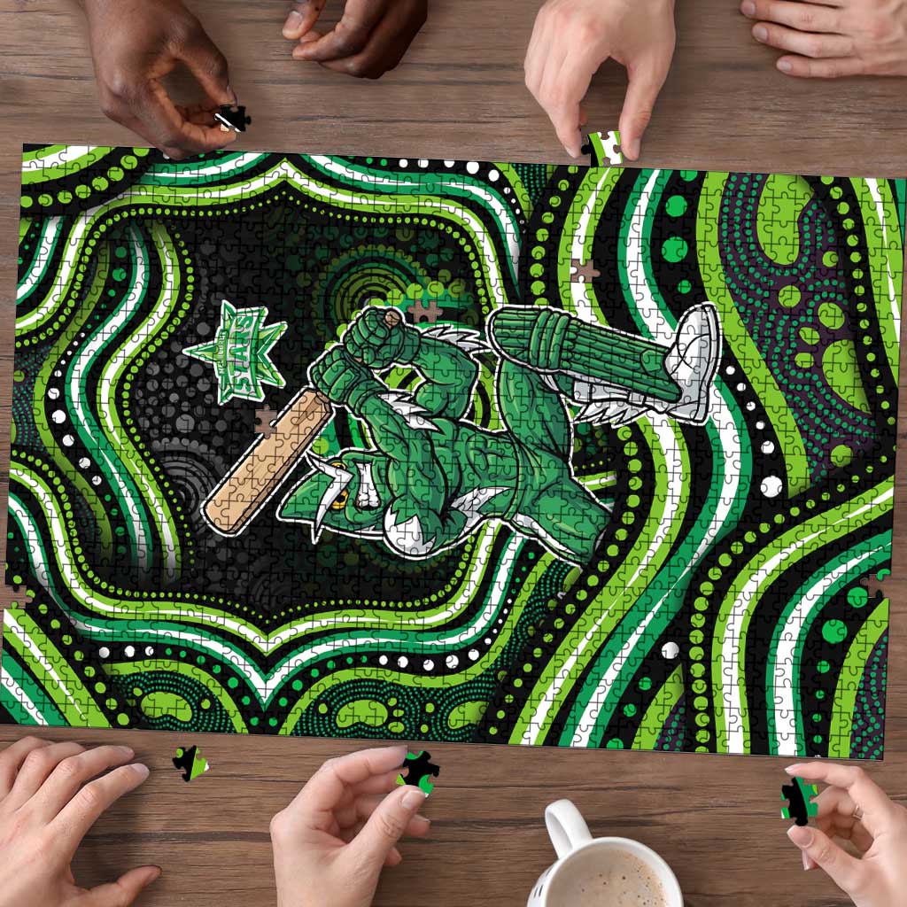 Melbourne Stars Cricket Puzzle Australian Cricket Mascot - Modern Indigenous Style