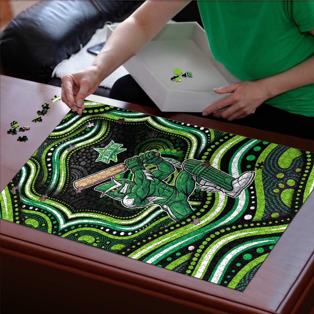 Melbourne Stars Cricket Puzzle Australian Cricket Mascot - Modern Indigenous Style
