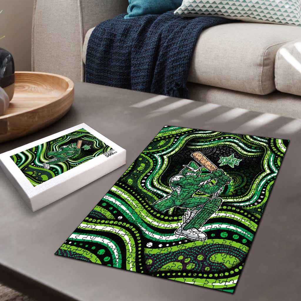 Melbourne Stars Cricket Puzzle Australian Cricket Mascot - Modern Indigenous Style