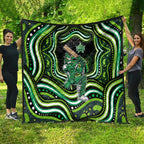 Melbourne Stars Cricket Quilt Australian Cricket Mascot - Modern Indigenous Style