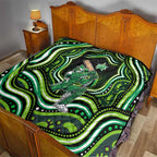 Melbourne Stars Cricket Quilt Australian Cricket Mascot - Modern Indigenous Style