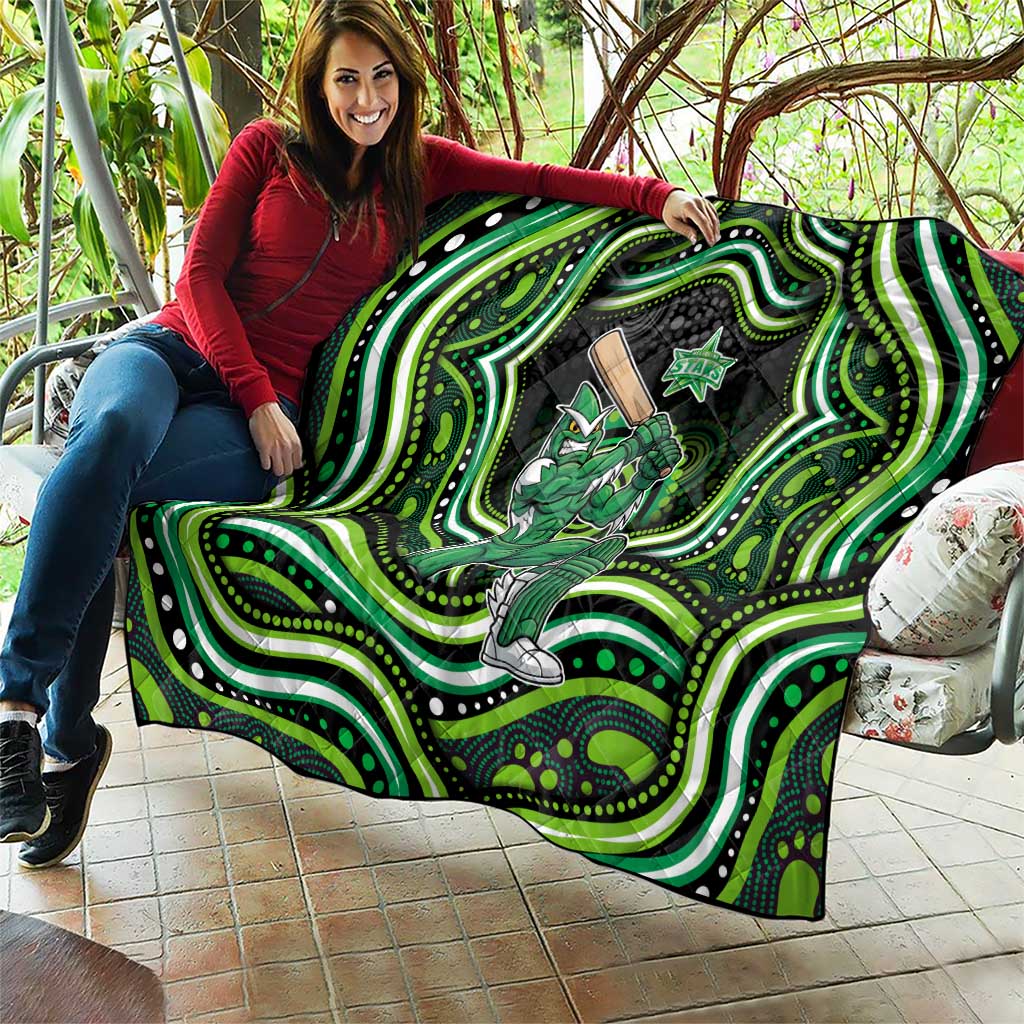 Melbourne Stars Cricket Quilt Australian Cricket Mascot - Modern Indigenous Style