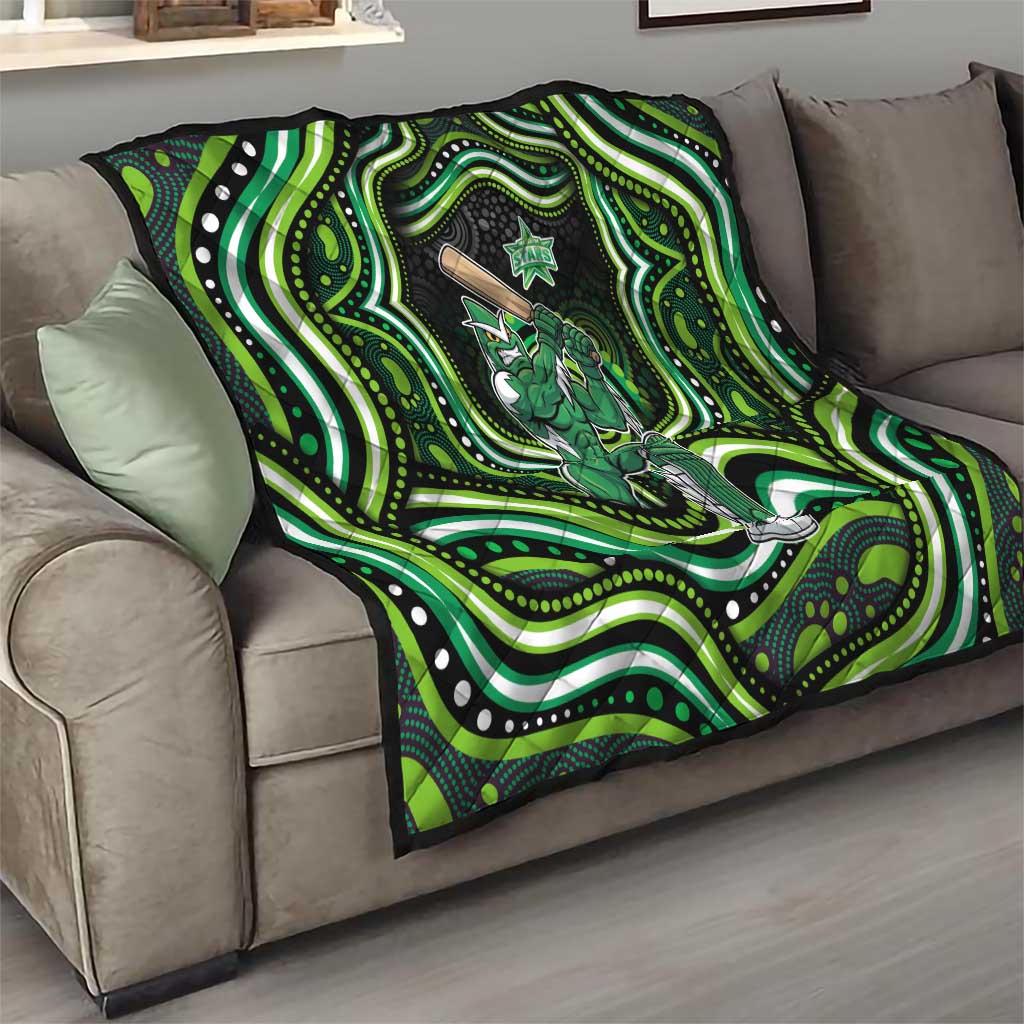 Melbourne Stars Cricket Quilt Australian Cricket Mascot - Modern Indigenous Style