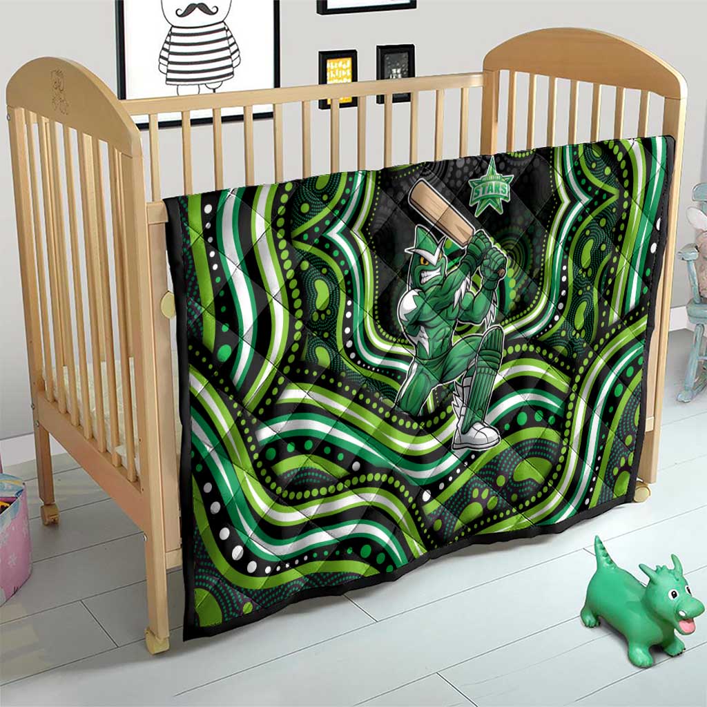 Melbourne Stars Cricket Quilt Australian Cricket Mascot - Modern Indigenous Style