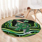 Melbourne Stars Cricket Round Carpet Australian Cricket Mascot - Modern Indigenous Style