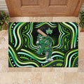 Melbourne Stars Cricket Rubber Doormat Australian Cricket Mascot - Modern Indigenous Style