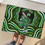 Melbourne Stars Cricket Rubber Doormat Australian Cricket Mascot - Modern Indigenous Style