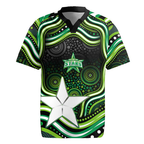 Melbourne Stars Cricket Rugby Jersey Australian Cricket Mascot - Modern Indigenous Style