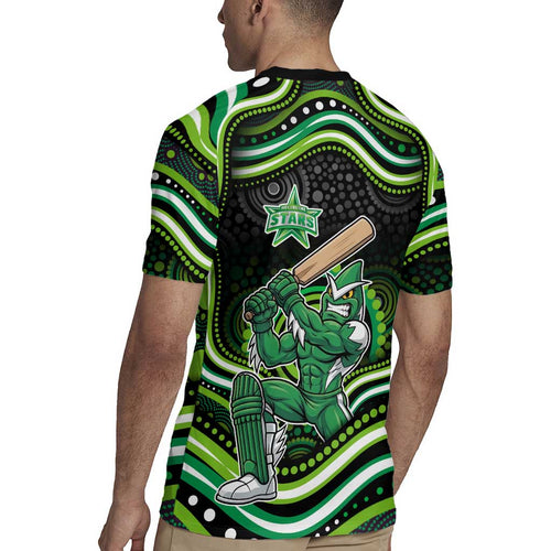 Melbourne Stars Cricket Rugby Jersey Australian Cricket Mascot - Modern Indigenous Style